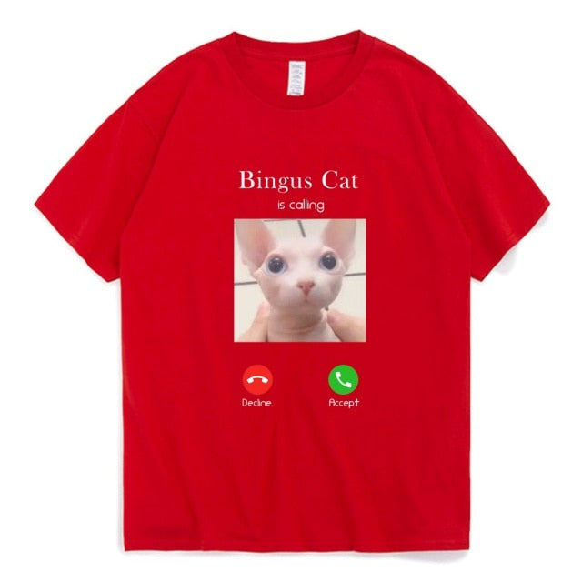 Bingus Cat Is Calling Memes T-Shirt Unisex