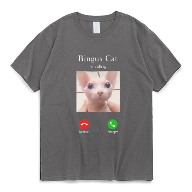 Bingus Cat Is Calling Memes T-Shirt Unisex